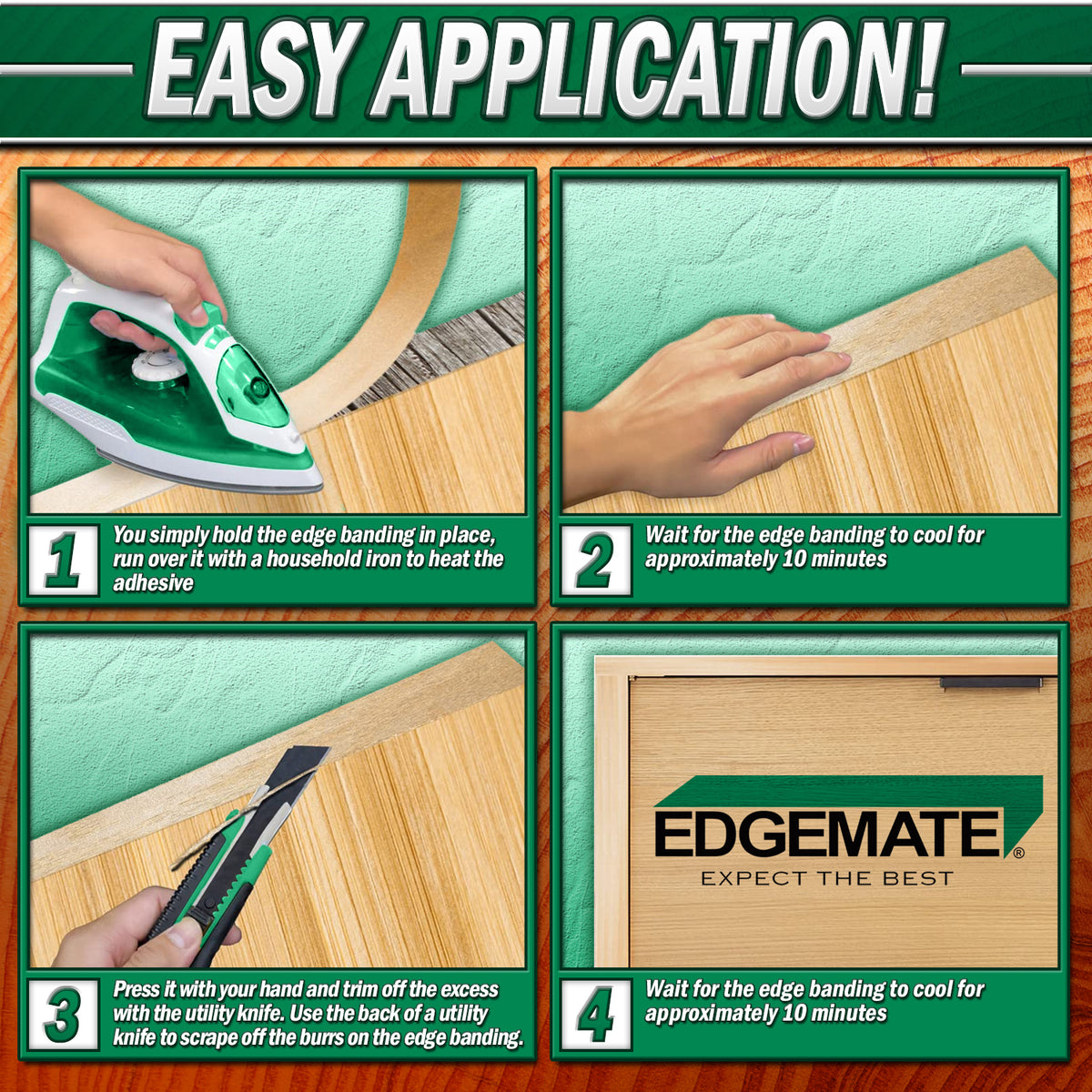 Edgemate wood veneer edge treatment application detail