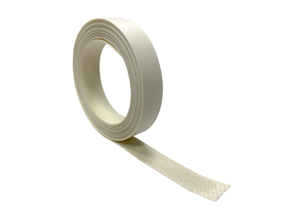 White pre-glued melamine edgebanding
