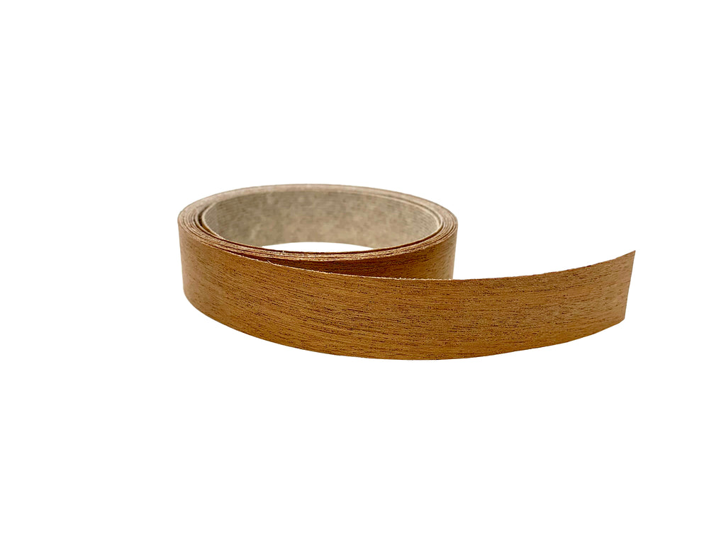 Mahogany wood veneer edgebanding detail